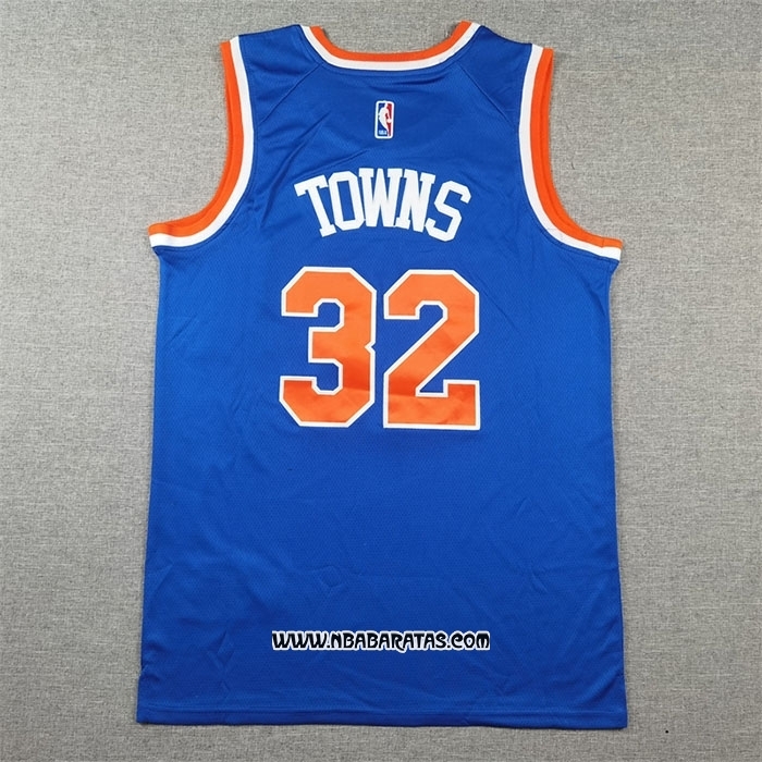 Camiseta New York Knicks Karl-Anthony Towns #32 Icon 2024-25 Azul